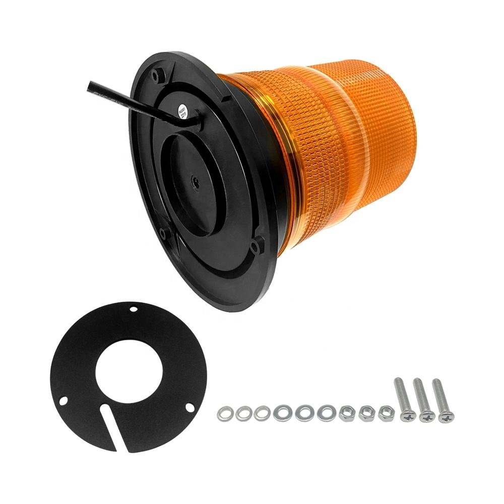 Emark 10-110v Amber 60w Hazard Lights Car Top Roof Emergency Light Flash Beacon Magnetic Light for Car Truck Forklift Bus
