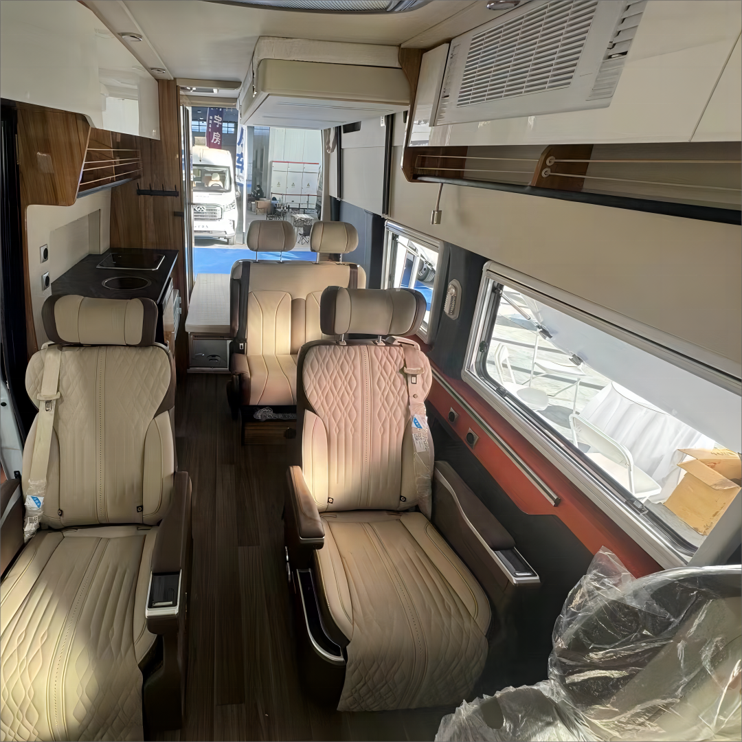 QXN RV V348-Diesel Used 6-Seater Bus Hydraulic Steering Automatic Gearbox Turbo Engine Leather Seats R16 Tires RWD Diesel Fuel