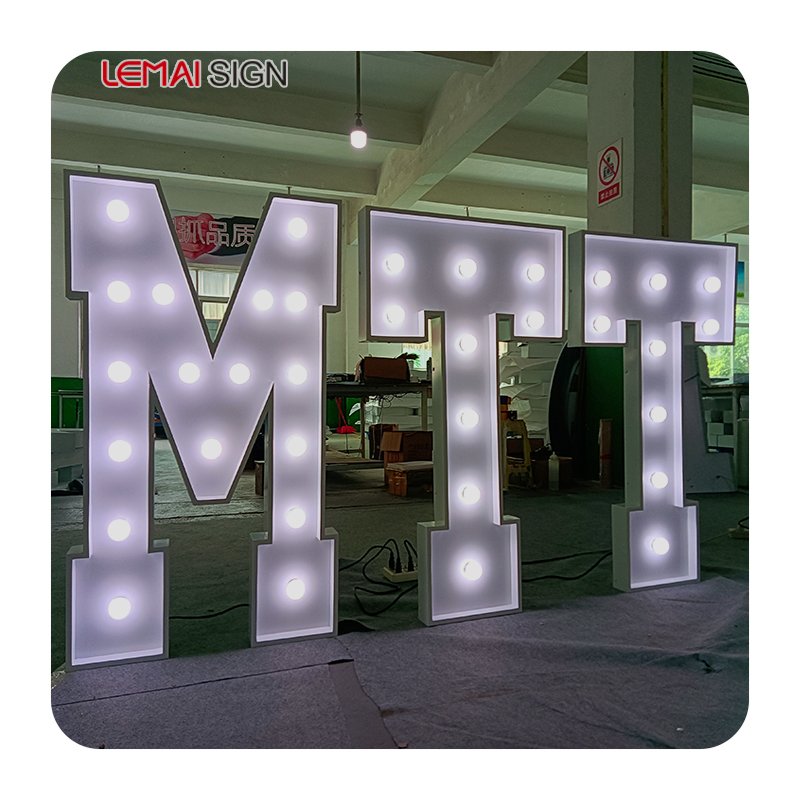 Direct Sales LED Giant 4-foot Marquis Lettering Customized love Wedding Big Numbers 3-foot Marry Me Baby Marquis Lettering