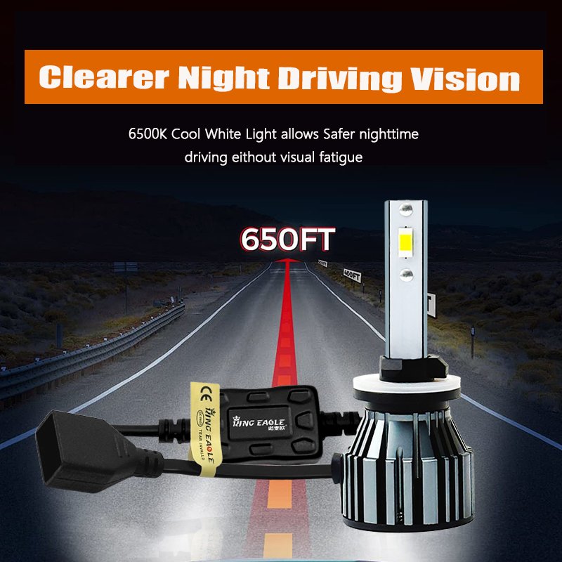 KingEagle M4-880 CSP LED Headlight Factory Wholesale High Quality H1 H3 H7 H4 9005 HB3 9006 HB4 H8 H11 COB Led Headlight