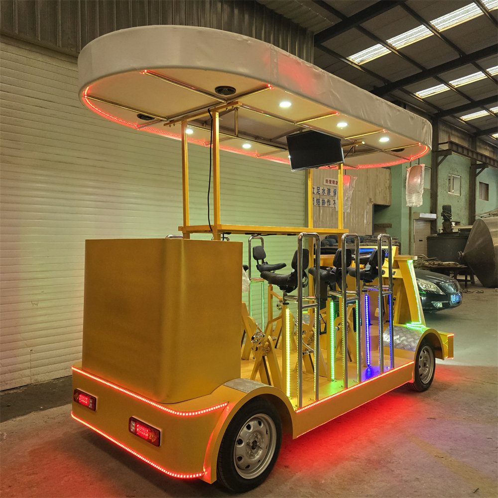 Manufacturer's Electric Tandem City Bus Bicycle Ordinary Pedal Design for Pub Bike Cycle Bar Sightseeing Party Bike Cycling