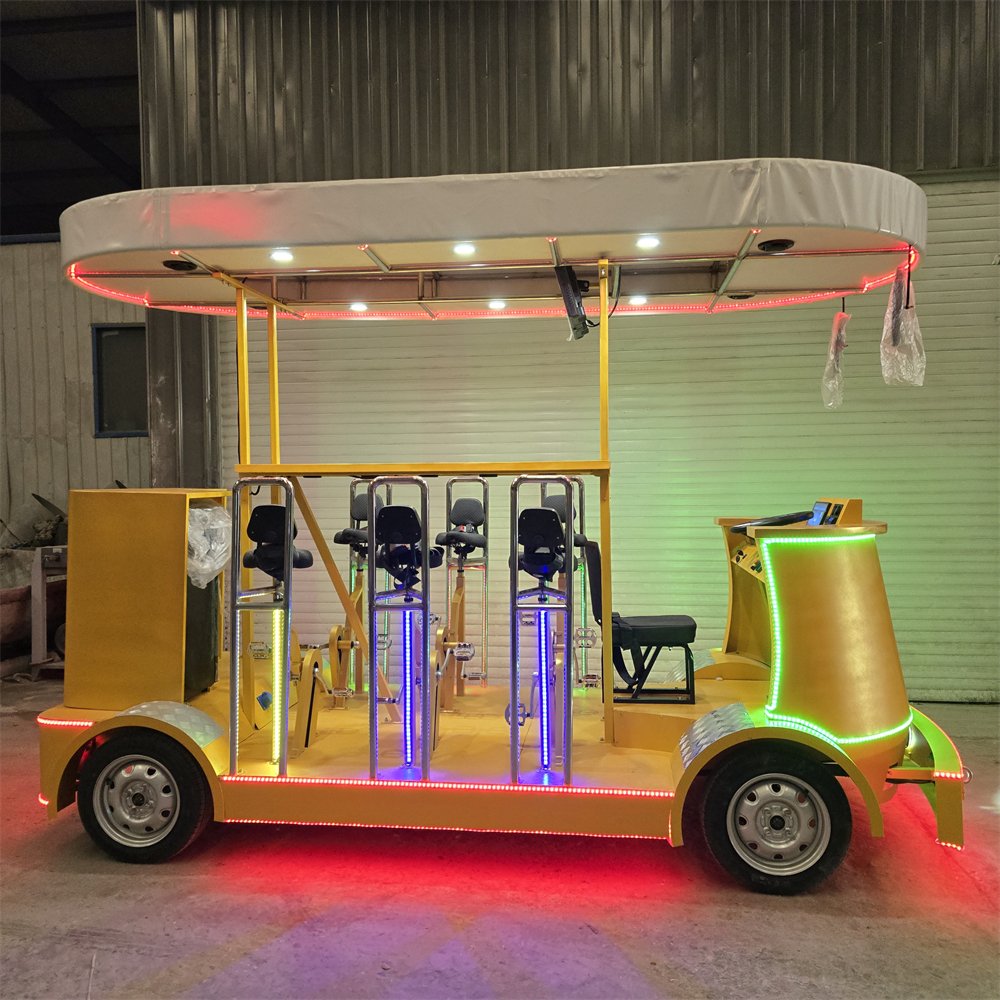 Manufacturer's Electric Tandem City Bus Bicycle Ordinary Pedal Design for Pub Bike Cycle Bar Sightseeing Party Bike Cycling