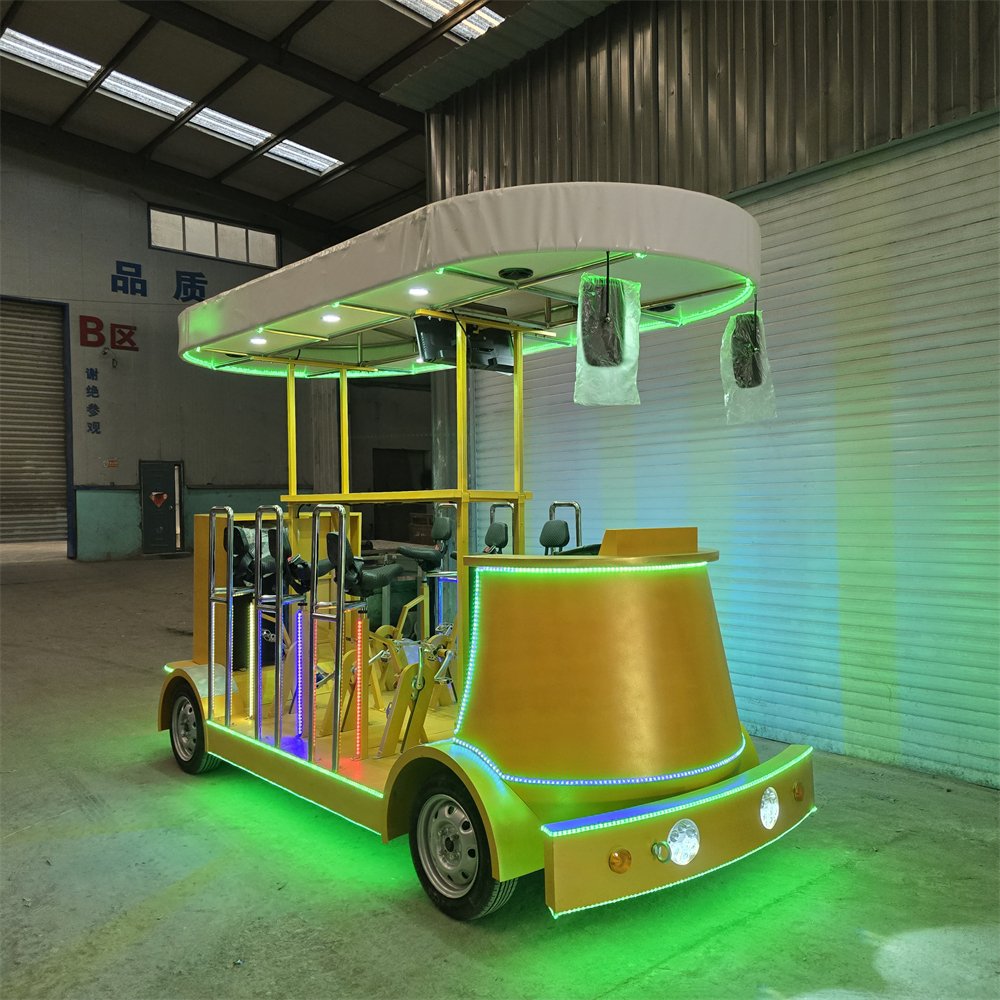 Manufacturer's Electric Tandem City Bus Bicycle Ordinary Pedal Design for Pub Bike Cycle Bar Sightseeing Party Bike Cycling