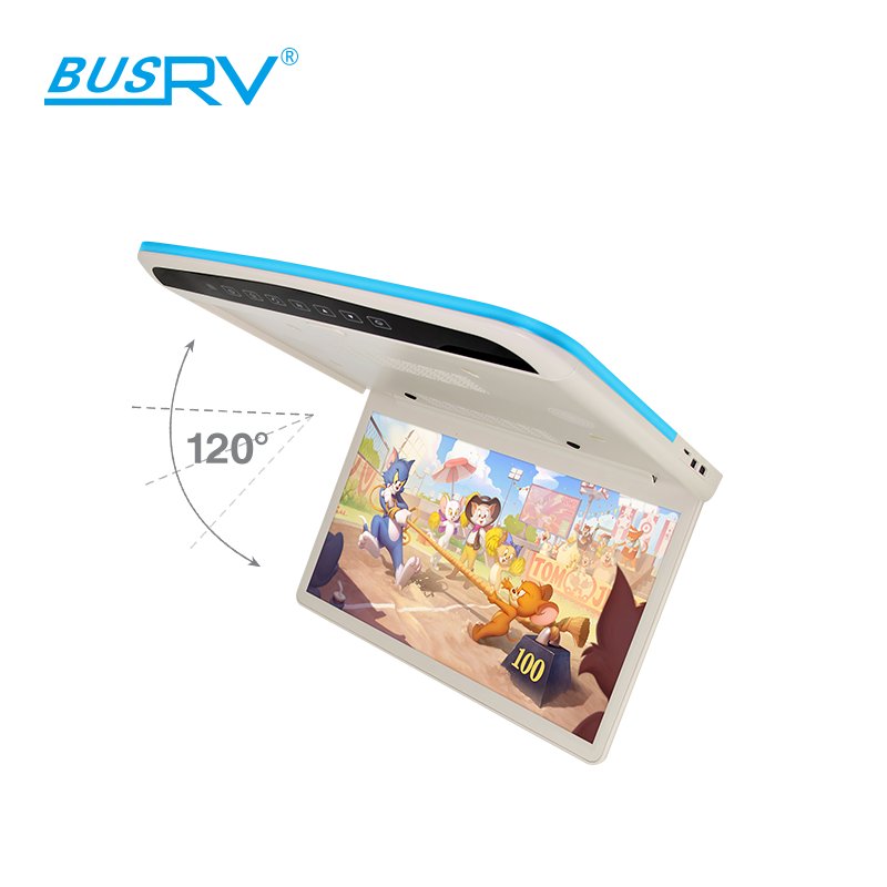 15.6 Inch HD Car Roof Mounted Monitor Bus Electric Flip Down Monitor Android 9 Ceiling Monitor for Car