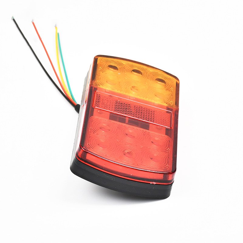 Superbleds Wholesale Automotive 12 Beads LED Rounded Rectangular Truck Trailer Turn Signal Rear Lamp Tail Light Universal Car