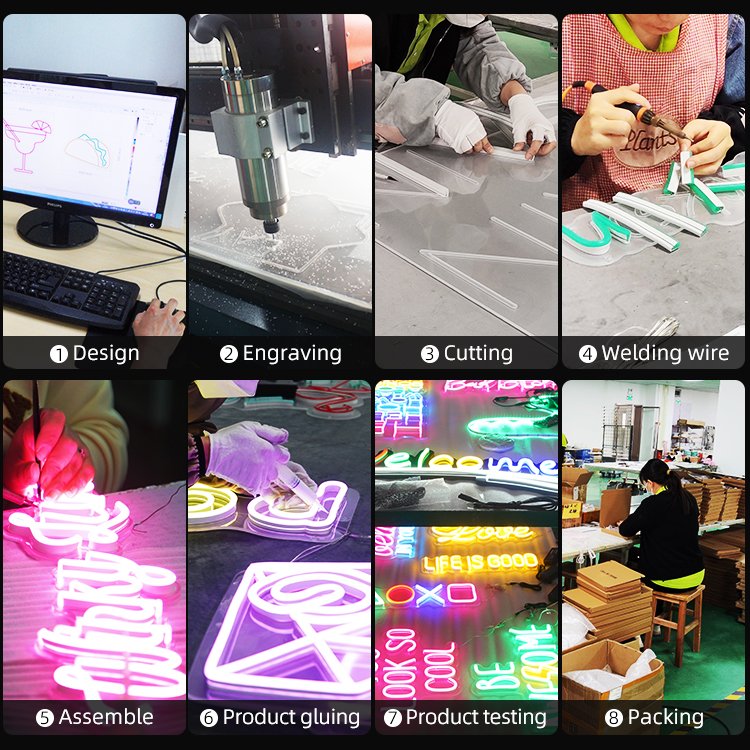 Wholesale Custom Love Light Sign Transparent Led Glowing Acrylic Signs Decoration for Wedding Party Bedroom Neon Sign