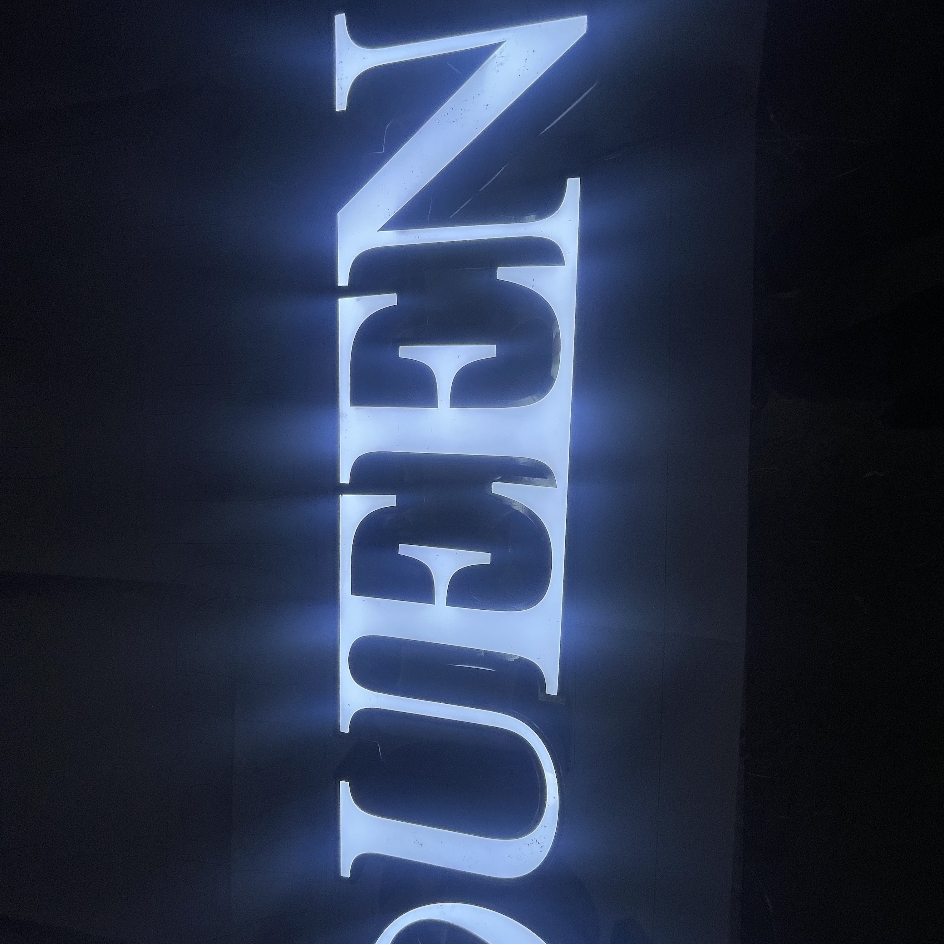 2025 Customizable 12V Indoor/Outdoor Commercial Advertising Stainless Steel Metal 3D Logo Door Heads DC Power Bars Neon Signs