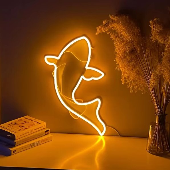Carp Fish Neon Sign Neon Sign Led Sea Art Light Sign Led Logo Sailor Wall Decor Custom Party Room bar Decoration Gift Neon