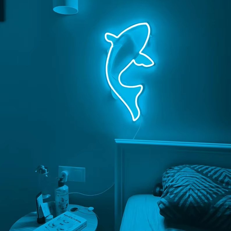 Carp Fish Neon Sign Neon Sign Led Sea Art Light Sign Led Logo Sailor Wall Decor Custom Party Room bar Decoration Gift Neon