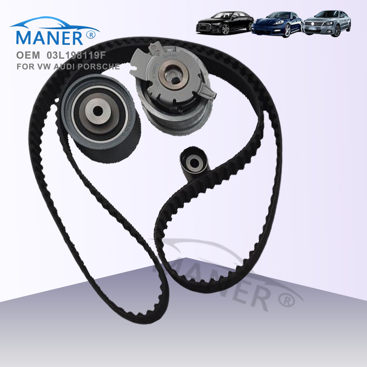 Pro MANER Auto Engine Timing Belt and Pulley Kit for vw audi Seat Skoda 03L198119A 03L198119B 1.6t 2.0t