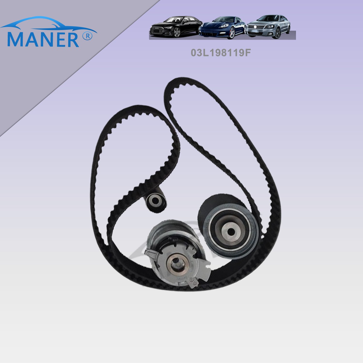 Pro MANER Auto Engine Timing Belt and Pulley Kit for vw audi Seat Skoda 03L198119A 03L198119B 1.6t 2.0t