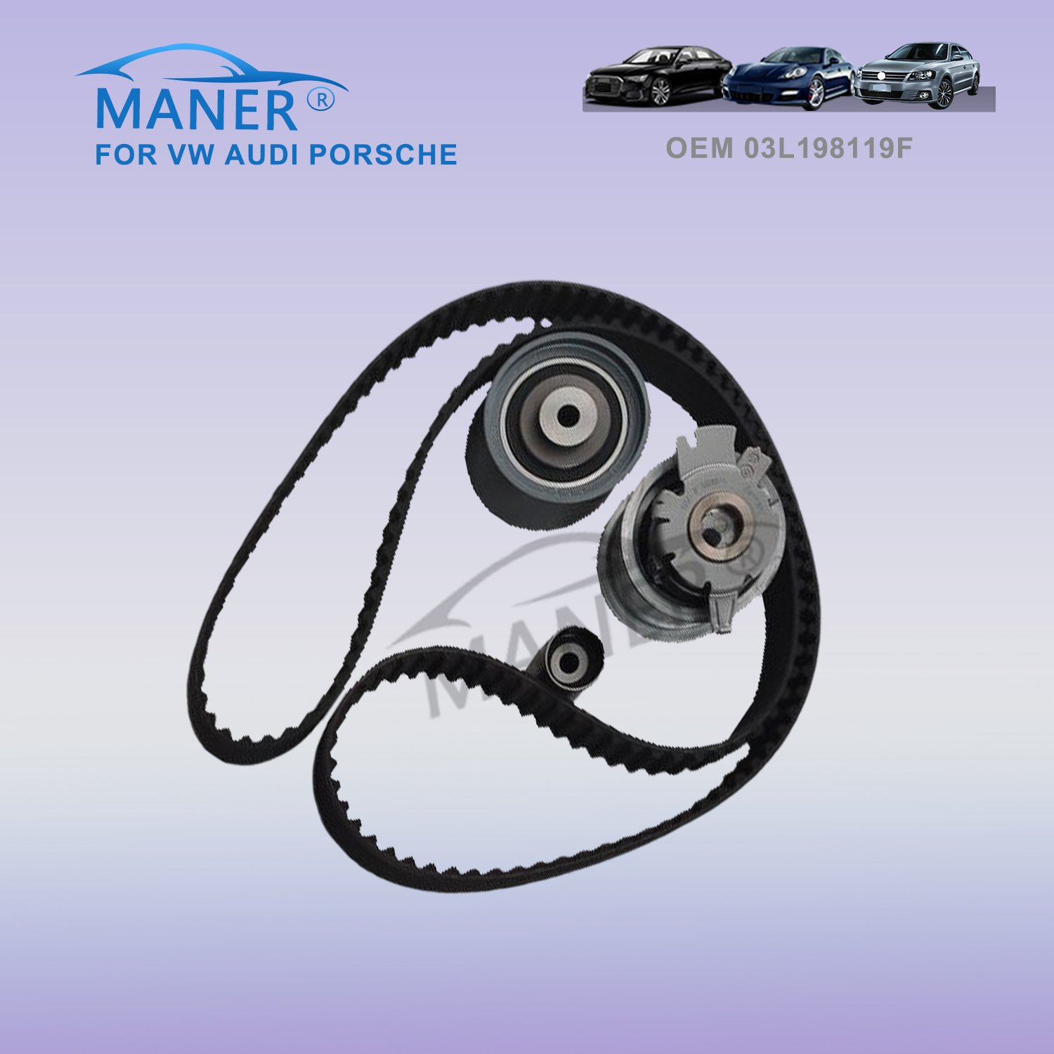 Pro MANER Auto Engine Timing Belt and Pulley Kit for vw audi Seat Skoda 03L198119A 03L198119B 1.6t 2.0t
