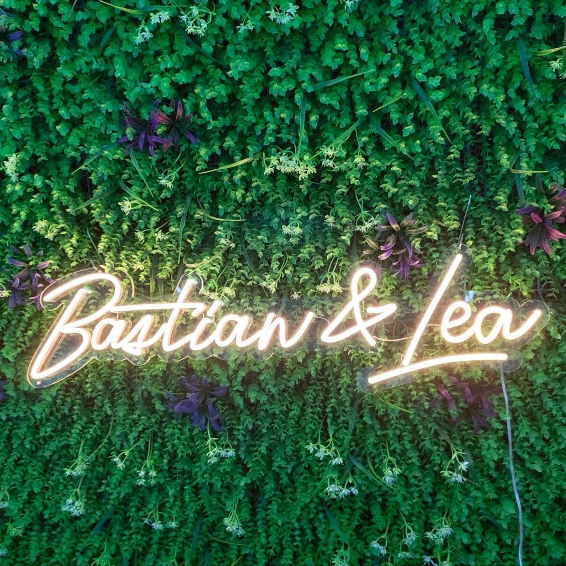 Initials Wedding Neon Sign Happily Ever After for Reception Wedding Backdrop Name Custom Neon Led Sign Light Engagement Gifts