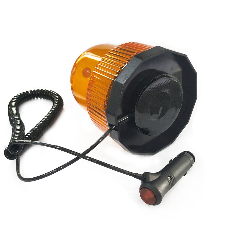 Halogen Beacon LED Warning Strobe Lamp Amber Emergency Rotary Light for Forklift Truck Tractor Car Bus Magnetic and Screw Mount