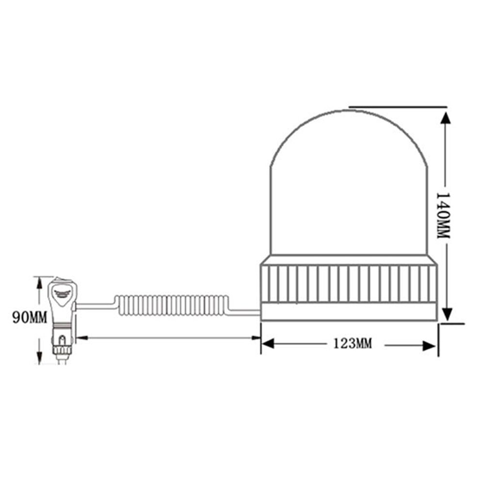 Halogen Beacon LED Warning Strobe Lamp Amber Emergency Rotary Light for Forklift Truck Tractor Car Bus Magnetic and Screw Mount