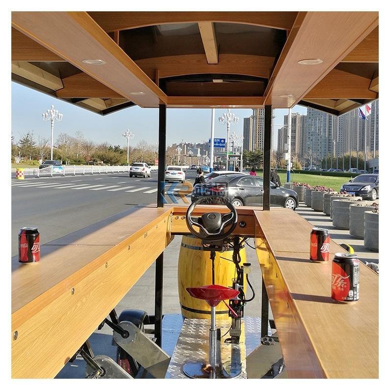 Beer Party Pub Pedal Cycle Bar Bus Electric Beer Car Sightseeing Vehicle Mini Shuttle Tourist Bus Pedal Leisure City Tour Car
