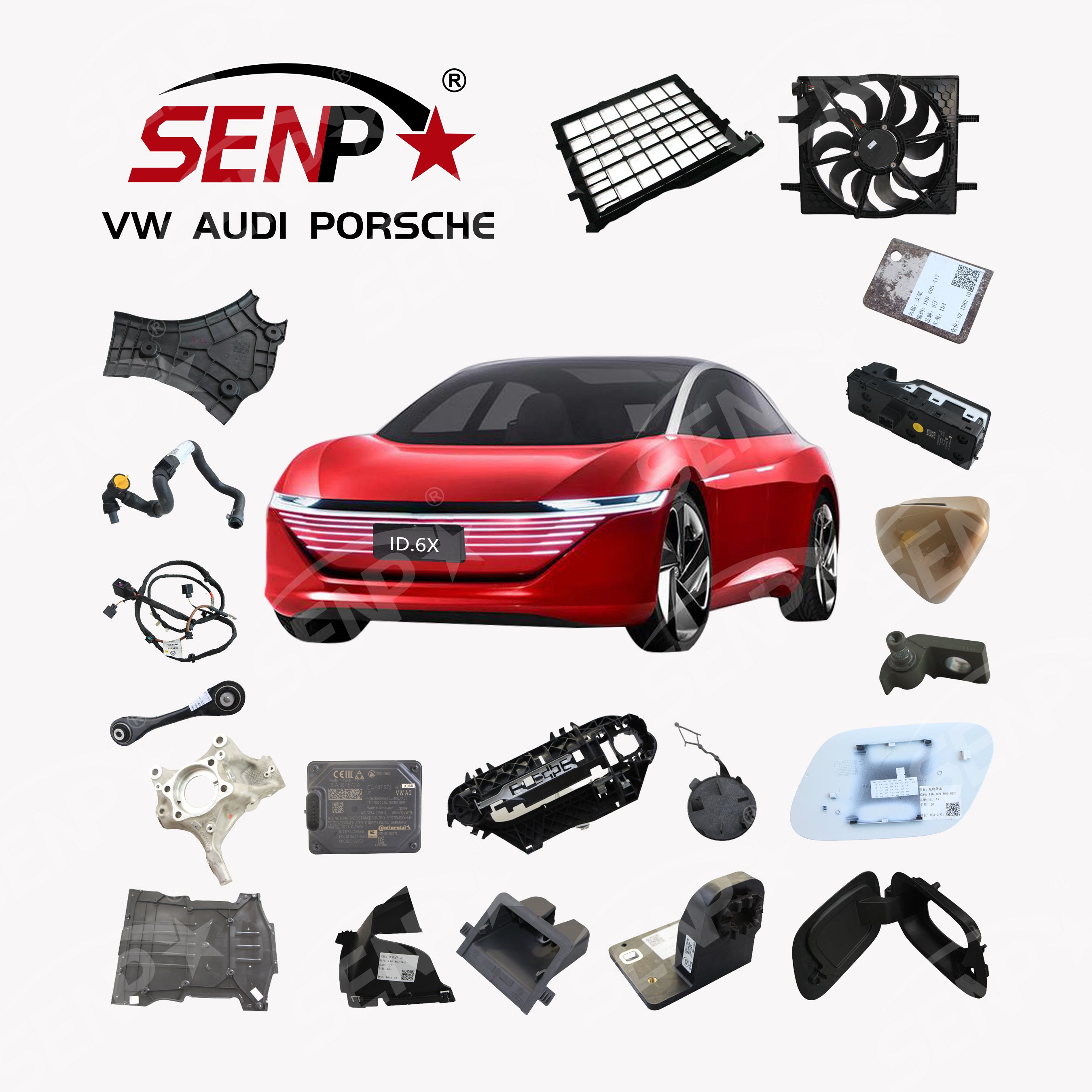 SENPEI Hot Sale Car Accessories Auto Body Kit Spare Parts for VW BORA POLO TOUAREG PHAETON SKODA SHARAN TOURAN GOLF JETTA PASSAT