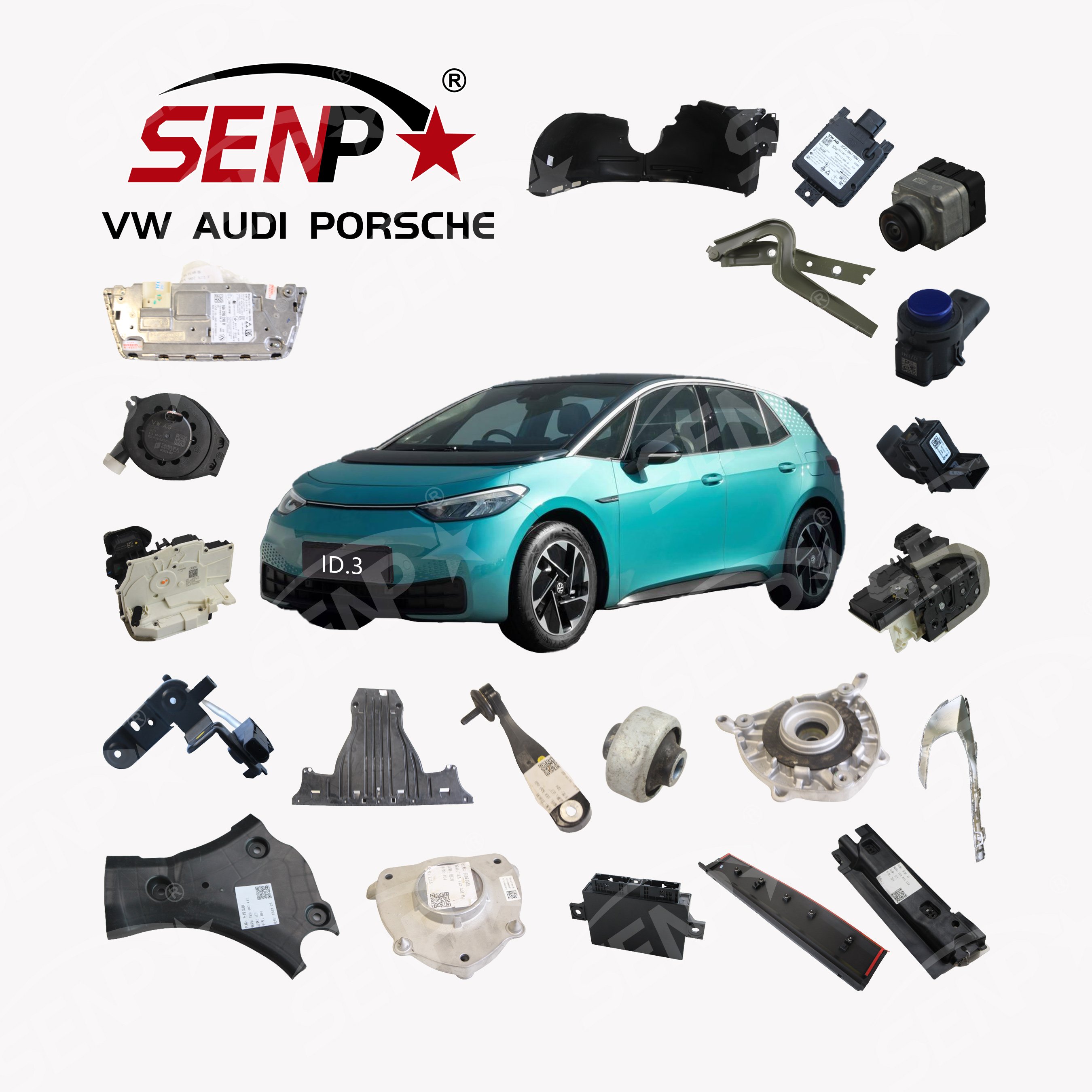 SENPEI Hot Sale Car Accessories Auto Body Kit Spare Parts for VW BORA POLO TOUAREG PHAETON SKODA SHARAN TOURAN GOLF JETTA PASSAT