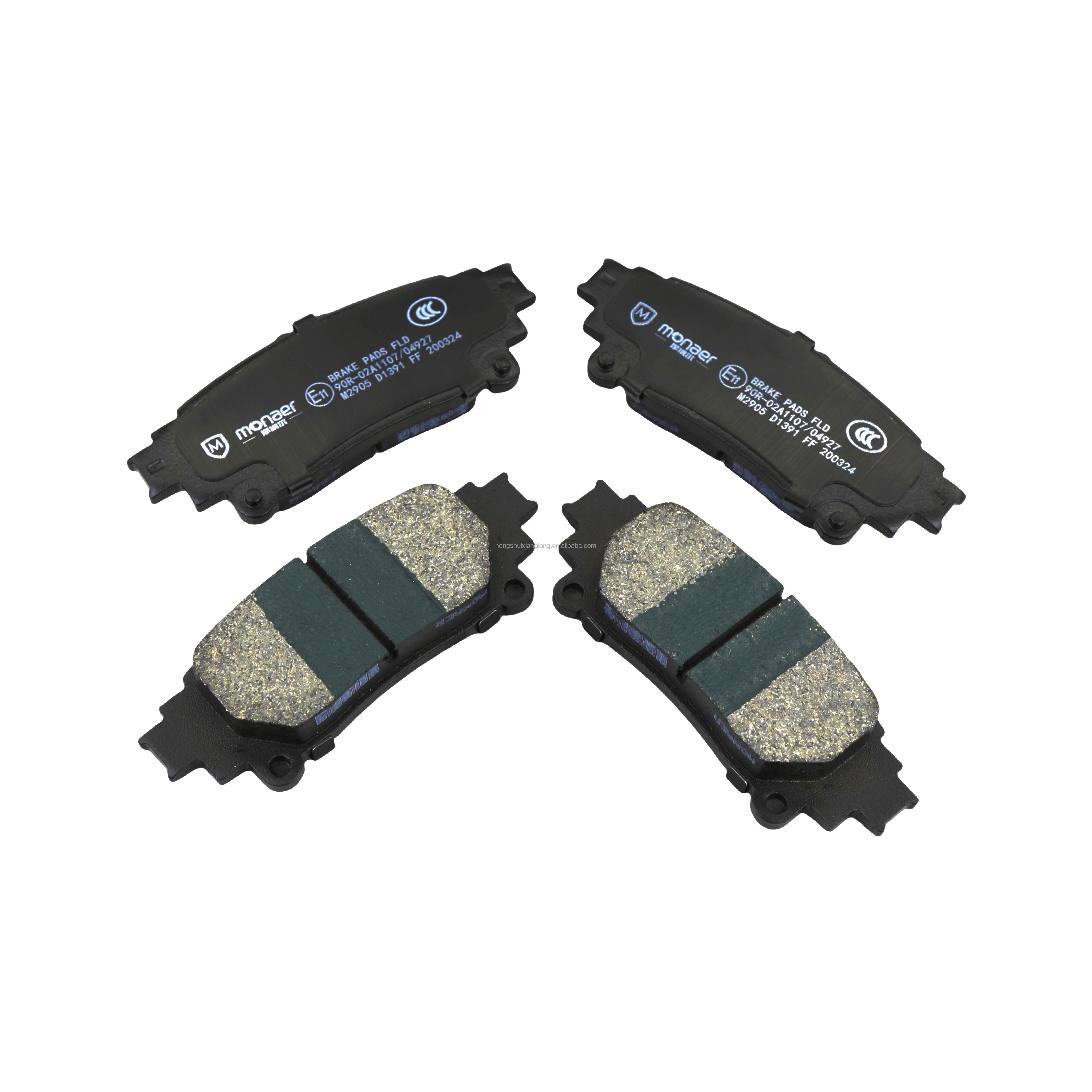 D1391 04466-0D040 Auto Spare Parts Monaer Rear Axle Brake Ceramic Brake Pads for TOYOTA Crown