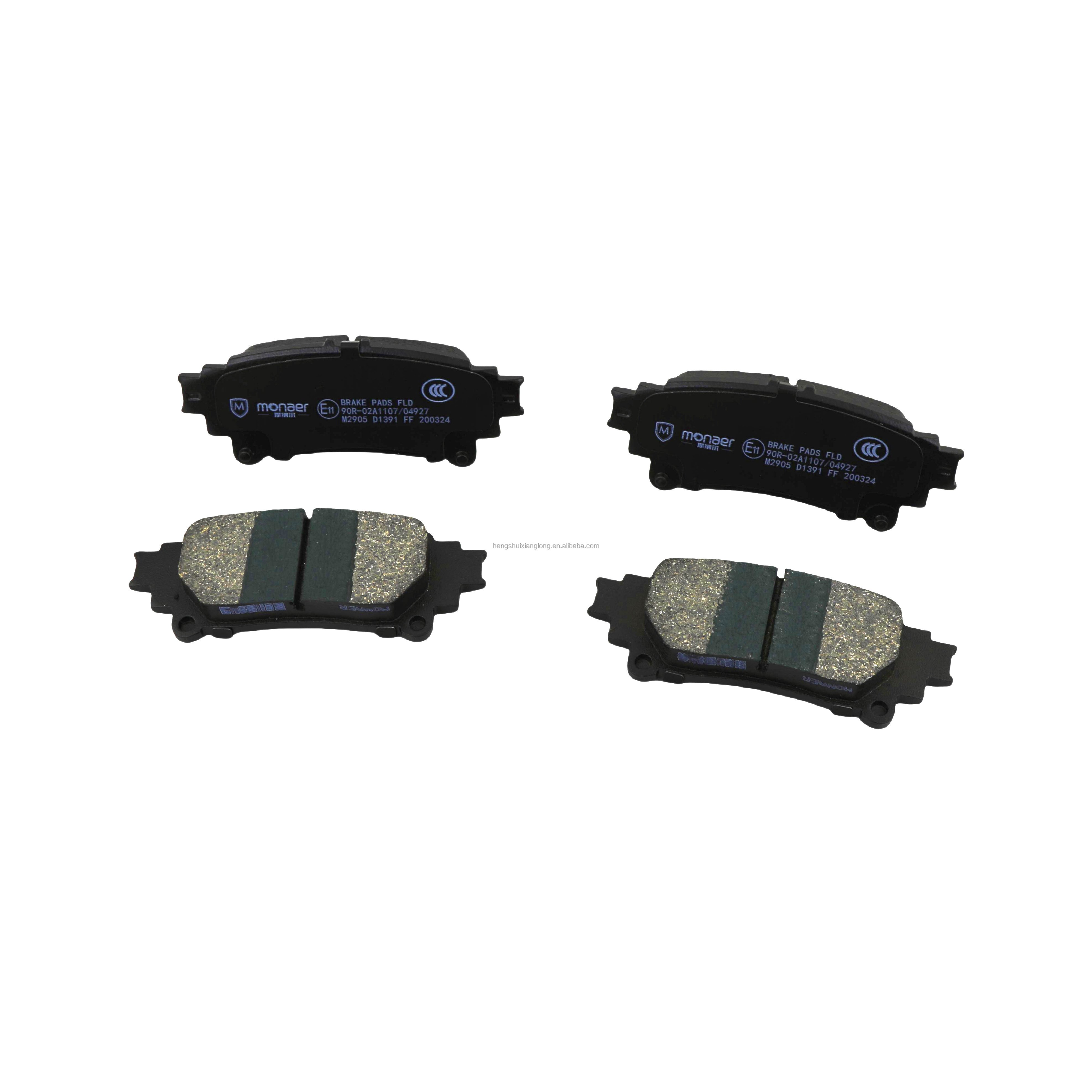 D1391 04466-0D040 Auto Spare Parts Monaer Rear Axle Brake Ceramic Brake Pads for TOYOTA Crown