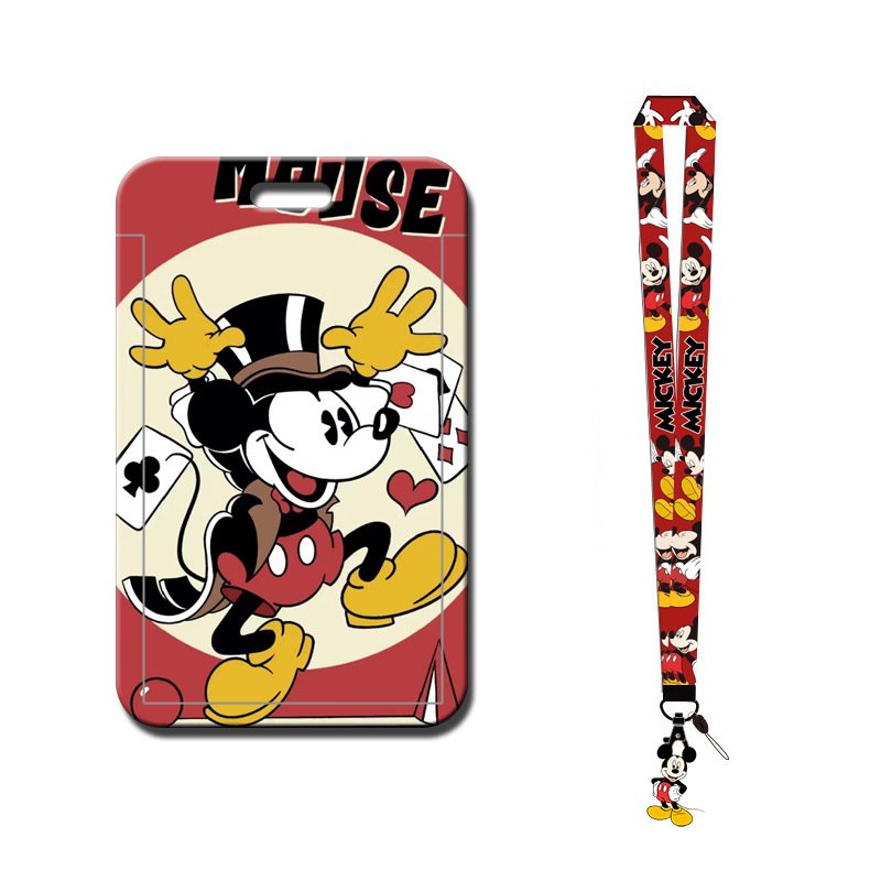 Wholesale ID Name Badge Lovely Cartoon Mouse Card Holder Promotional Gifts Accessories Student Bus Plastic Card Case Cover