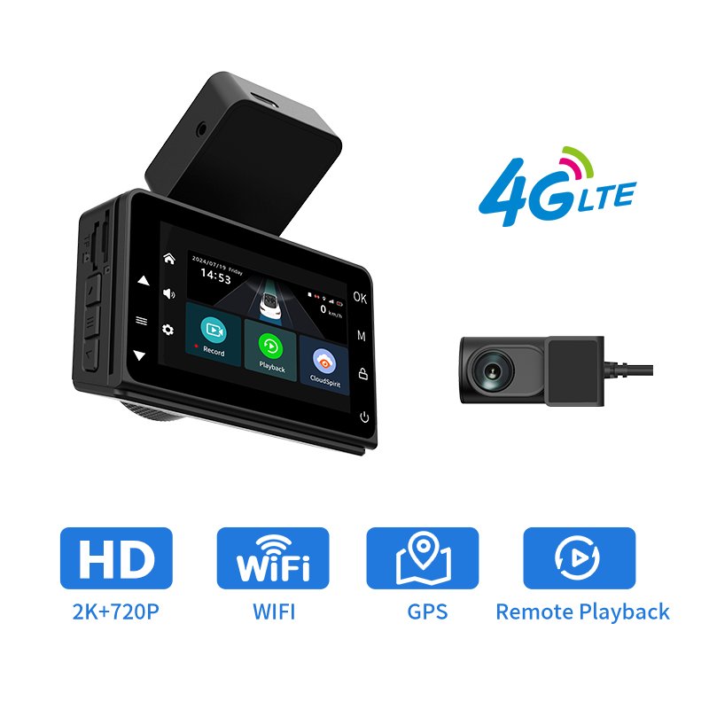 4G Car Dvr Dash Cam Dual Cameras 2k Wifi Gps Dual Lens Front and Rear 2k Dash Camera Car Black Box Camera Dashcam 2k