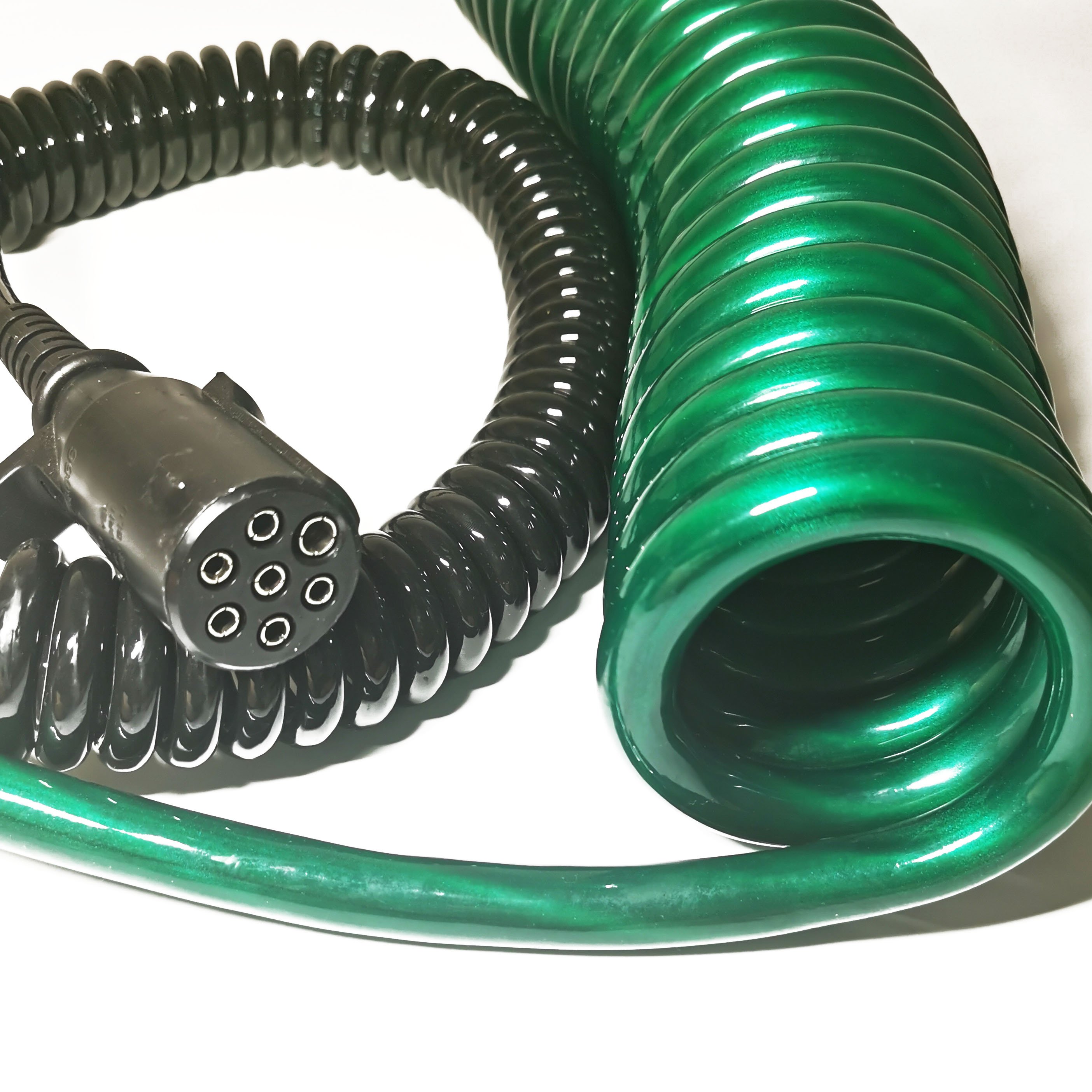 Truck and Trailer 15 Core Cable Brake System One to Two 7 Core Spiral Cable Coiled Truck Tractor Trailer Cable Cord