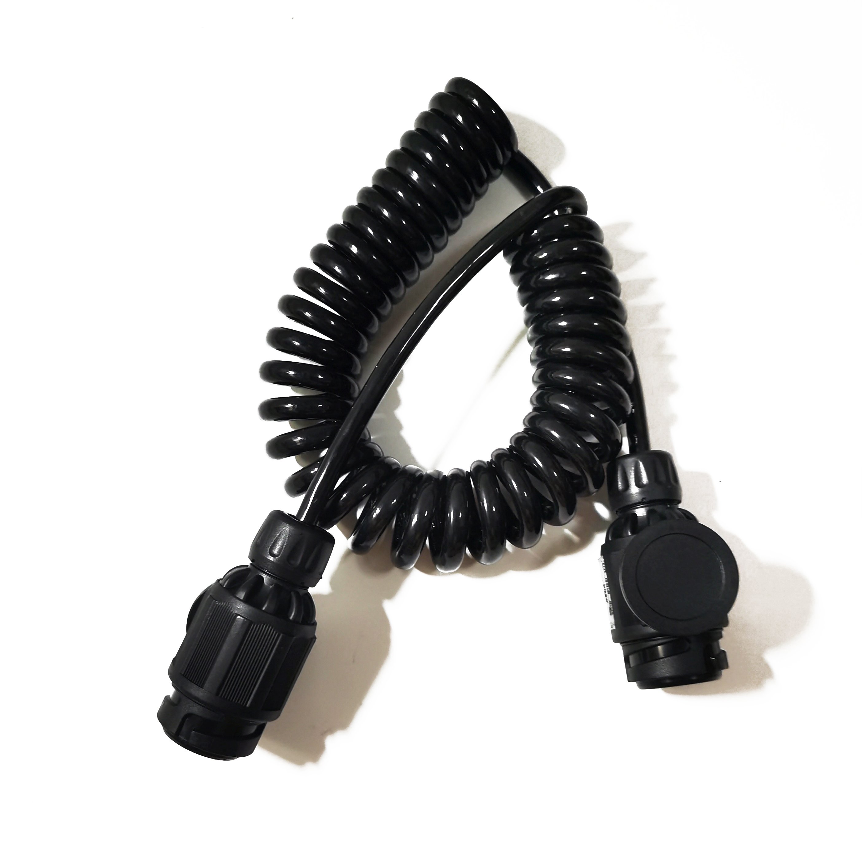 Truck and Trailer 15 Core Cable Brake System One to Two 7 Core Spiral Cable Coiled Truck Tractor Trailer Cable Cord