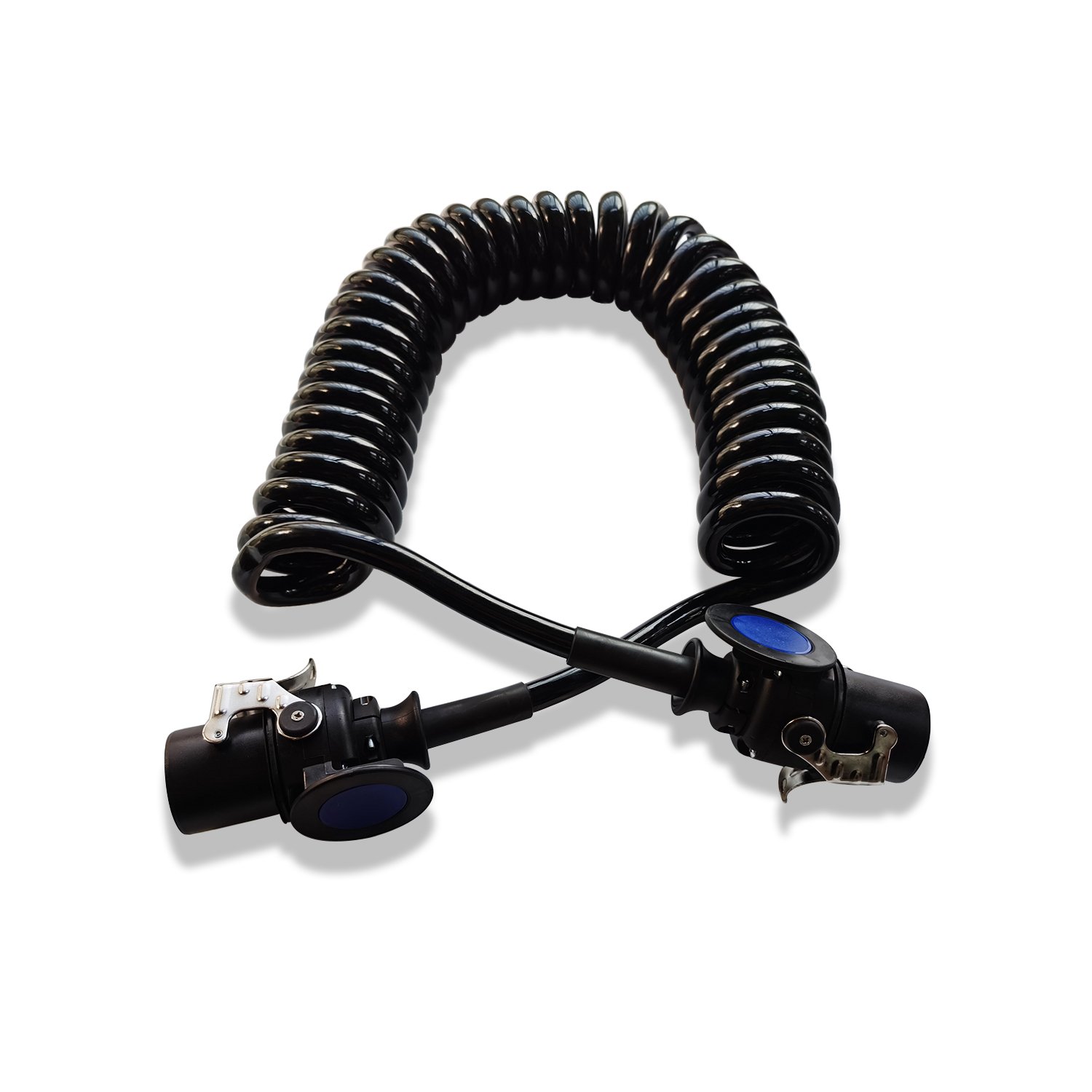Truck and Trailer 15 Core Cable Brake System One to Two 7 Core Spiral Cable Coiled Truck Tractor Trailer Cable Cord