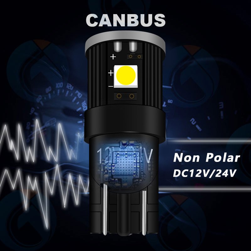 JG T10 Led Bulb W5W Led Car Light 501 194 168 2835 9SMD 6000K 12V Auto Light Bulbs Dome Map Reading Interior Lamps