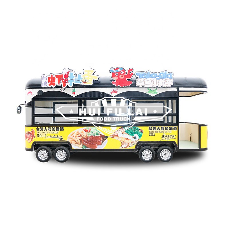 Party Bus Fast Food Trailer Used Food Truck Trailer Multifunctional Food Cart Electric Truck Mobile for Sale