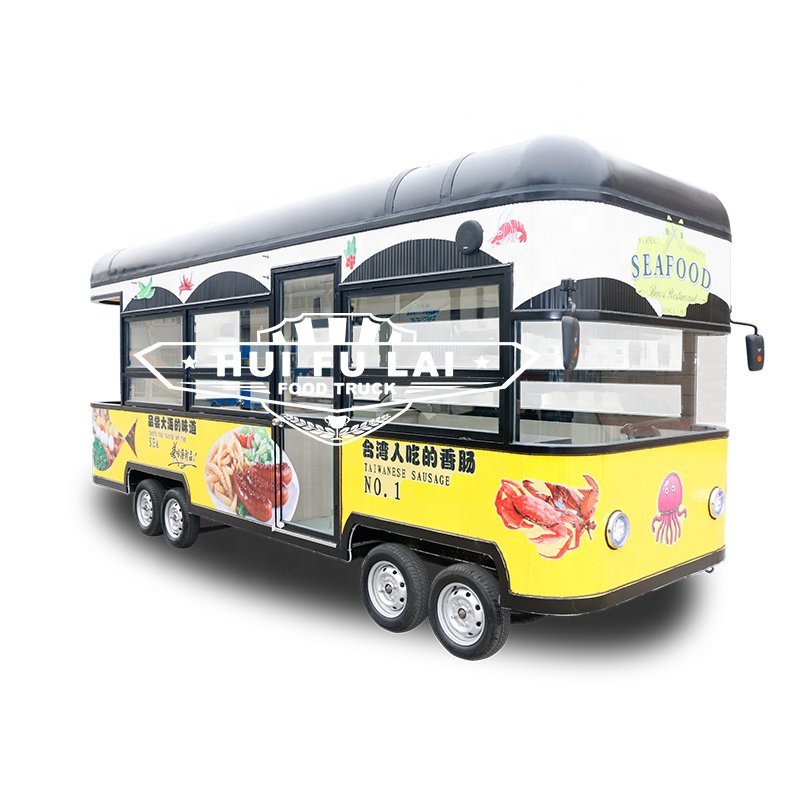 Party Bus Fast Food Trailer Used Food Truck Trailer Multifunctional Food Cart Electric Truck Mobile for Sale