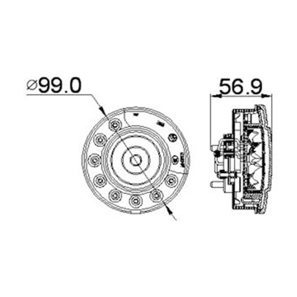 Original Parts Bus and Coach Stop Lamp Wenguang ZD495 Single Circular LED Rear Position & Stop Lamp for Yutong Daewoo Bus