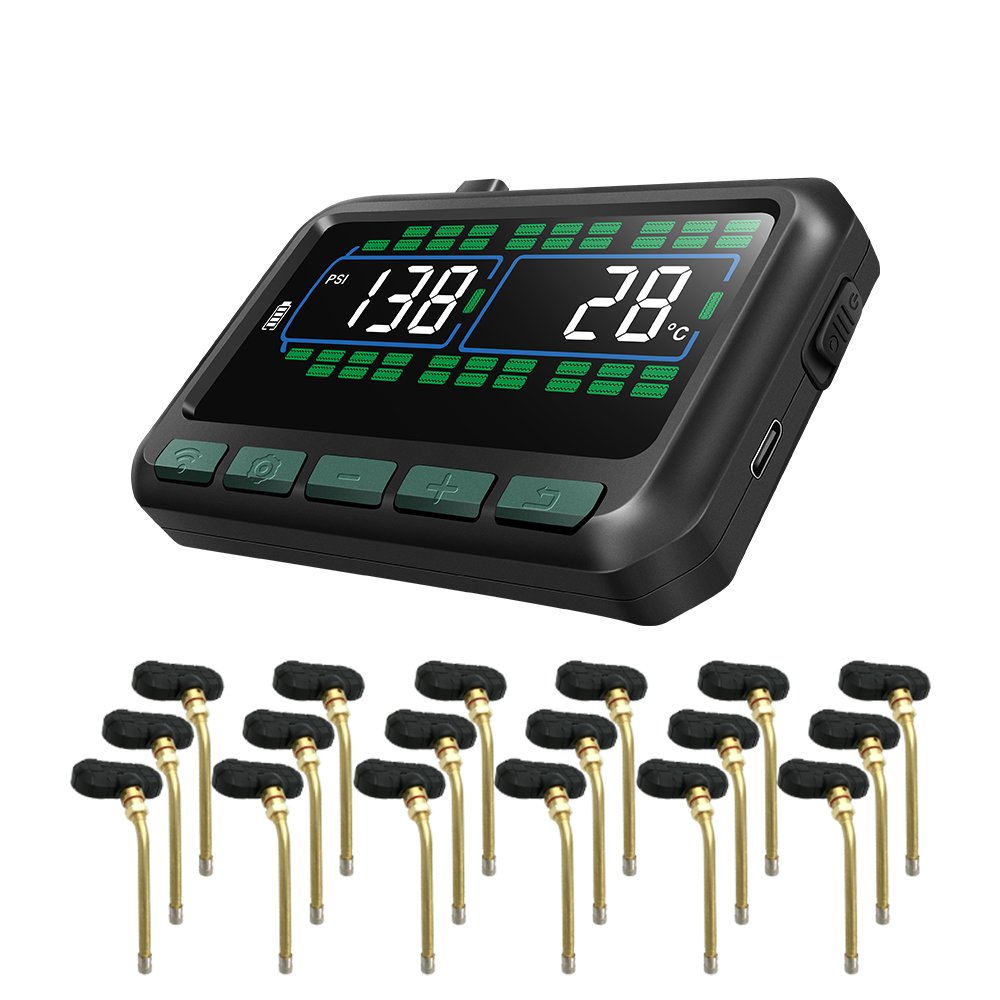 TPMS Tire Pressure Monitoring System for RV Truck 18 Wheels Tire Pressure Sensor for Truck Bus