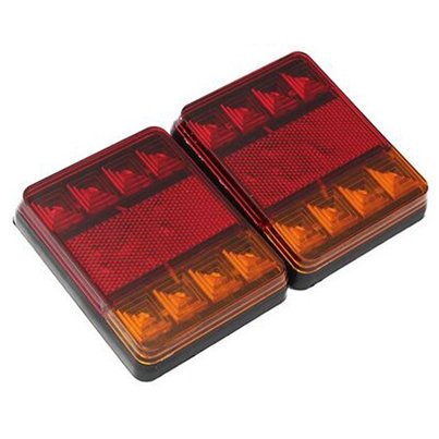 8 High Quality Piranha LED Truck Trailer LED Rear Light Stop Turn Tail Lamp With Reflector With DOT SAE Certification