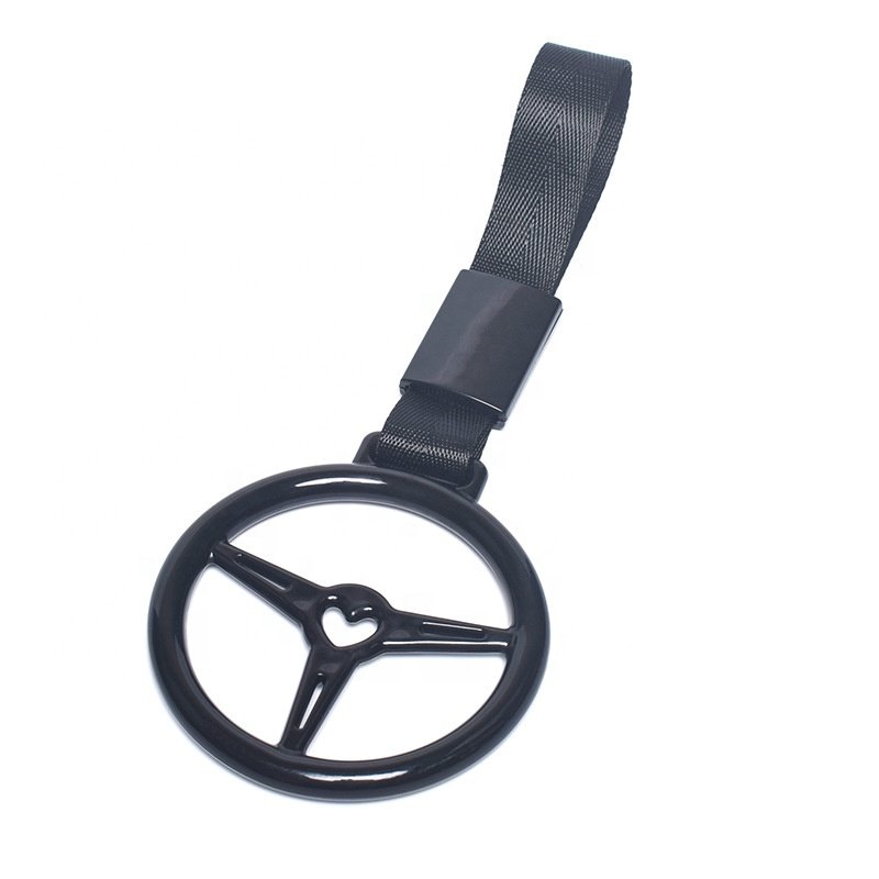 JDMotorsport88 JDM Tsurikawa Ring Racing Steering Wheel Design Japanese Car Subway Train Bus Handle Hand Strap Drift