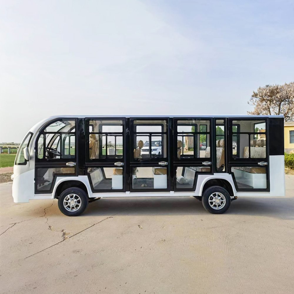 14 Seat Electric Sightseeing Bus KDS 72V 7.5KW Electric Tour Bus
