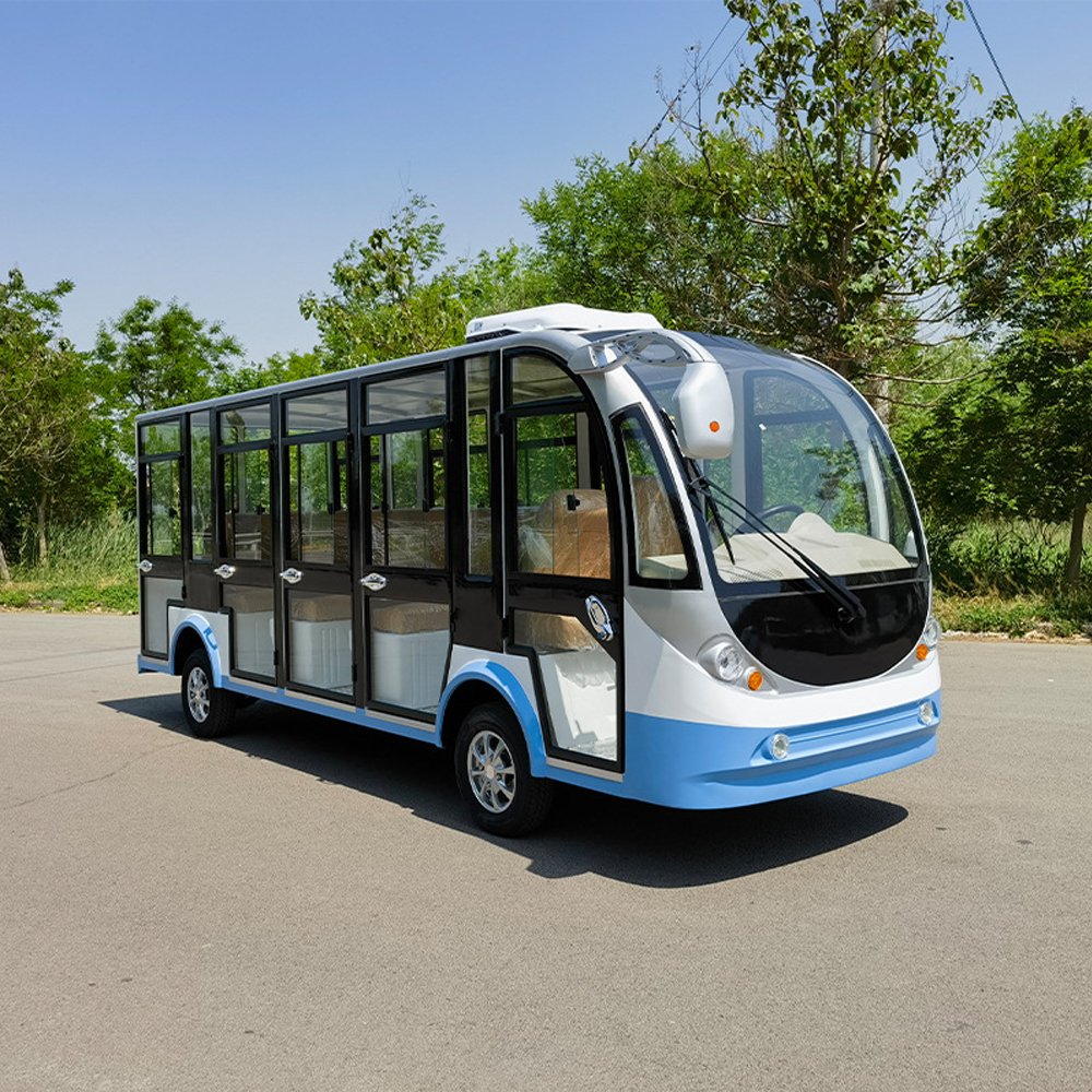 14 Seat Electric Sightseeing Bus KDS 72V 7.5KW Electric Tour Bus