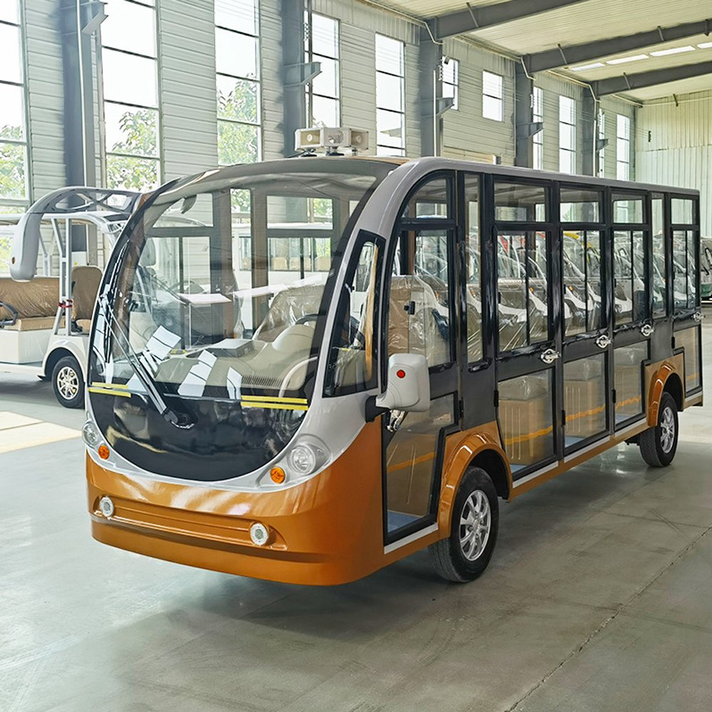 14 Seat Electric Sightseeing Bus KDS 72V 7.5KW Electric Tour Bus