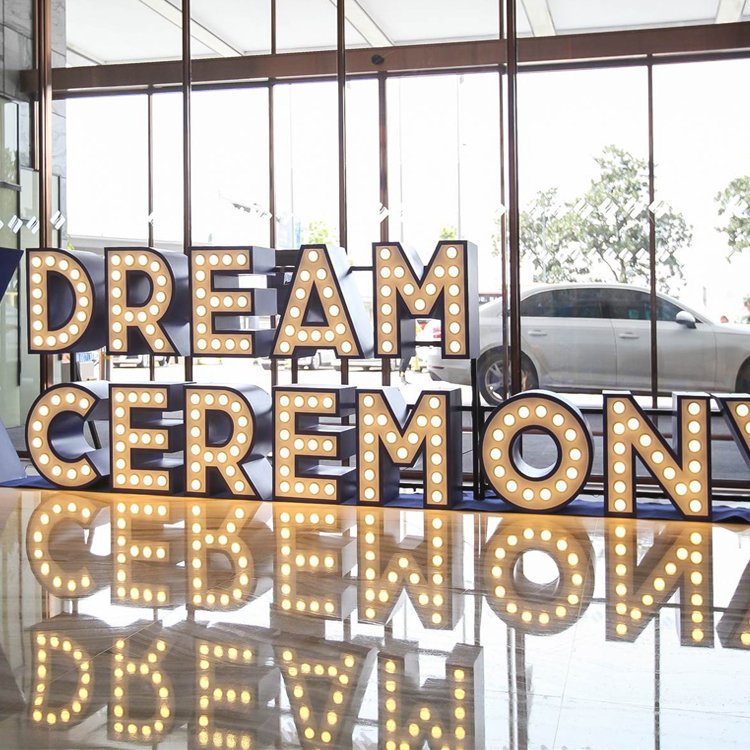 Custom Metal 4ft Large Big Giant Metal Expandable LED Numbers and Foldable Marquee Letters Sign for Wedding Event Decoration