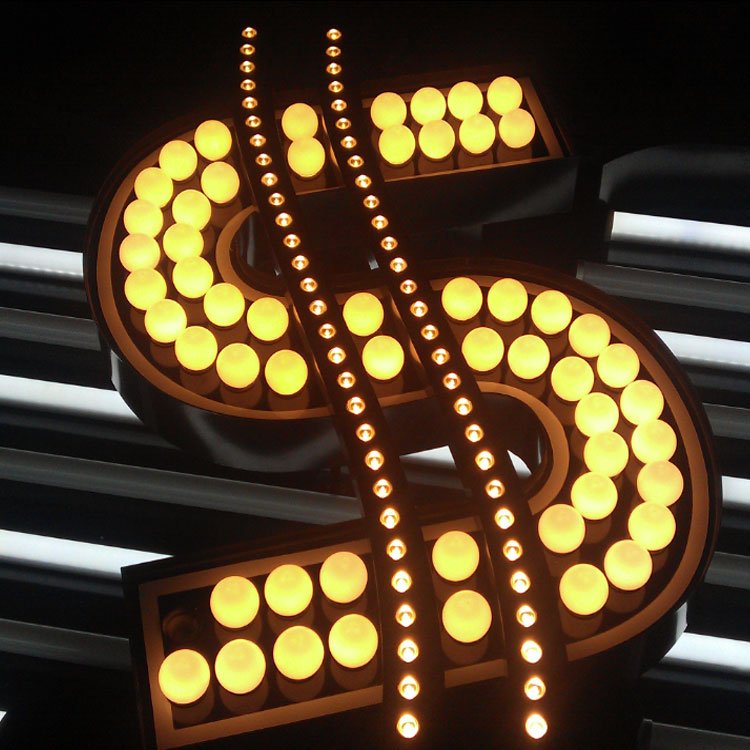 Custom Metal 4ft Large Big Giant Metal Expandable LED Numbers and Foldable Marquee Letters Sign for Wedding Event Decoration