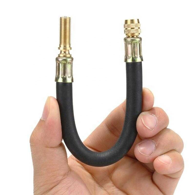 210mm 1Pcs Car Wheels Tires Tyre Valve Extension Flexible Rubber Twin Wheel Adapter Lorry Van Bus Accessories Replacement