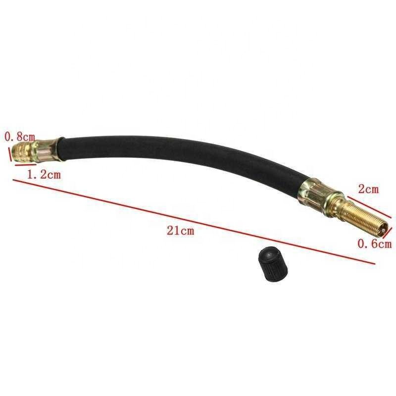 210mm 1Pcs Car Wheels Tires Tyre Valve Extension Flexible Rubber Twin Wheel Adapter Lorry Van Bus Accessories Replacement