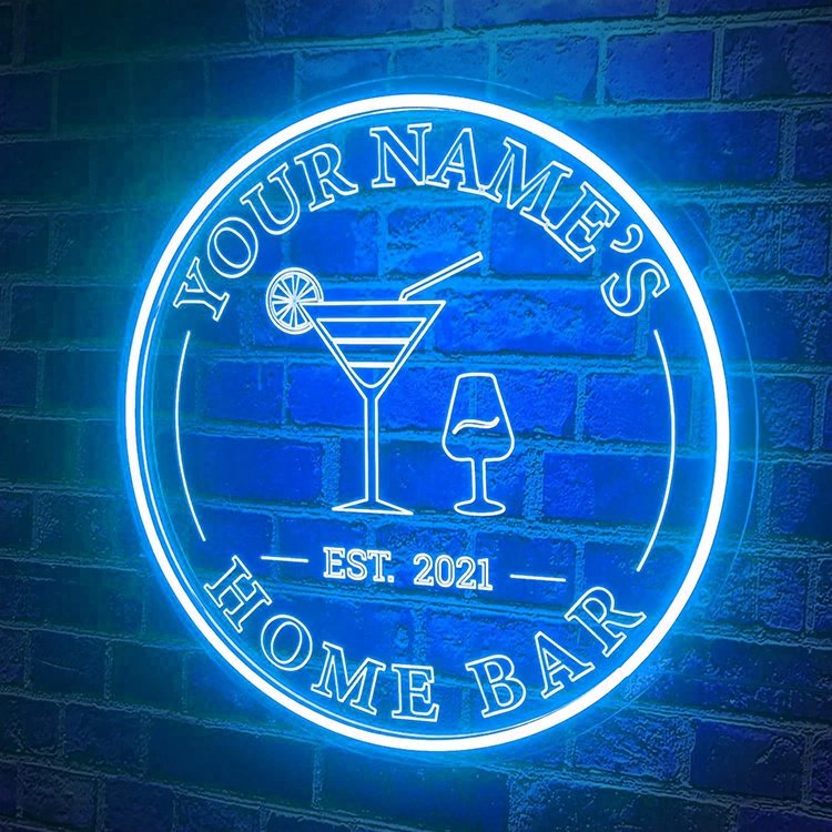 Custom Woman Comfortable Spa Led Neon Sign Round Shape Led logo Business Neon for Wall Decoration