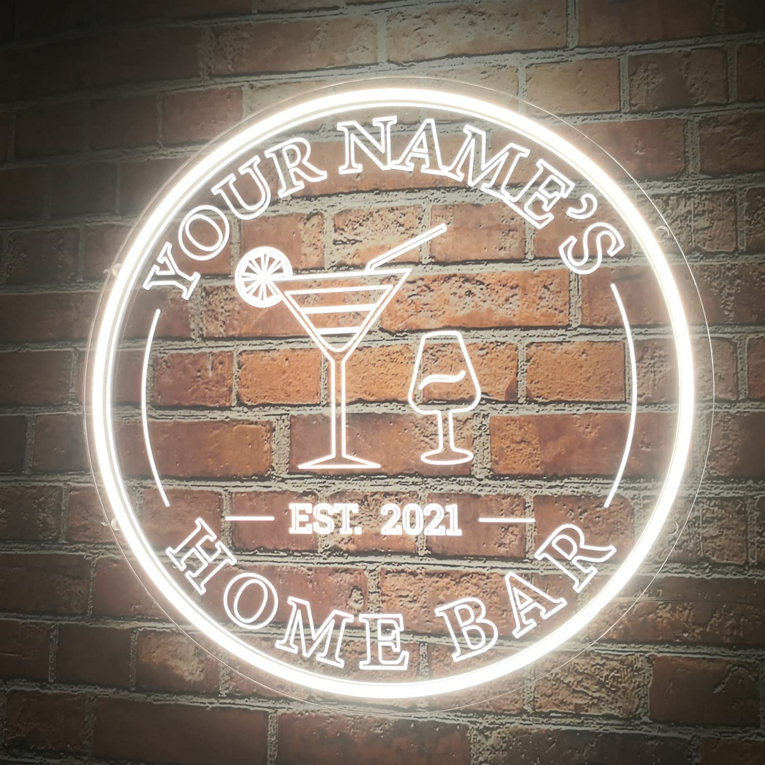 Custom Woman Comfortable Spa Led Neon Sign Round Shape Led logo Business Neon for Wall Decoration