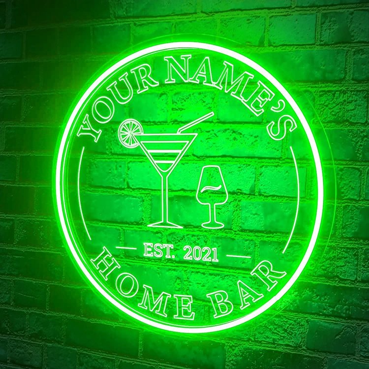 Custom Woman Comfortable Spa Led Neon Sign Round Shape Led logo Business Neon for Wall Decoration