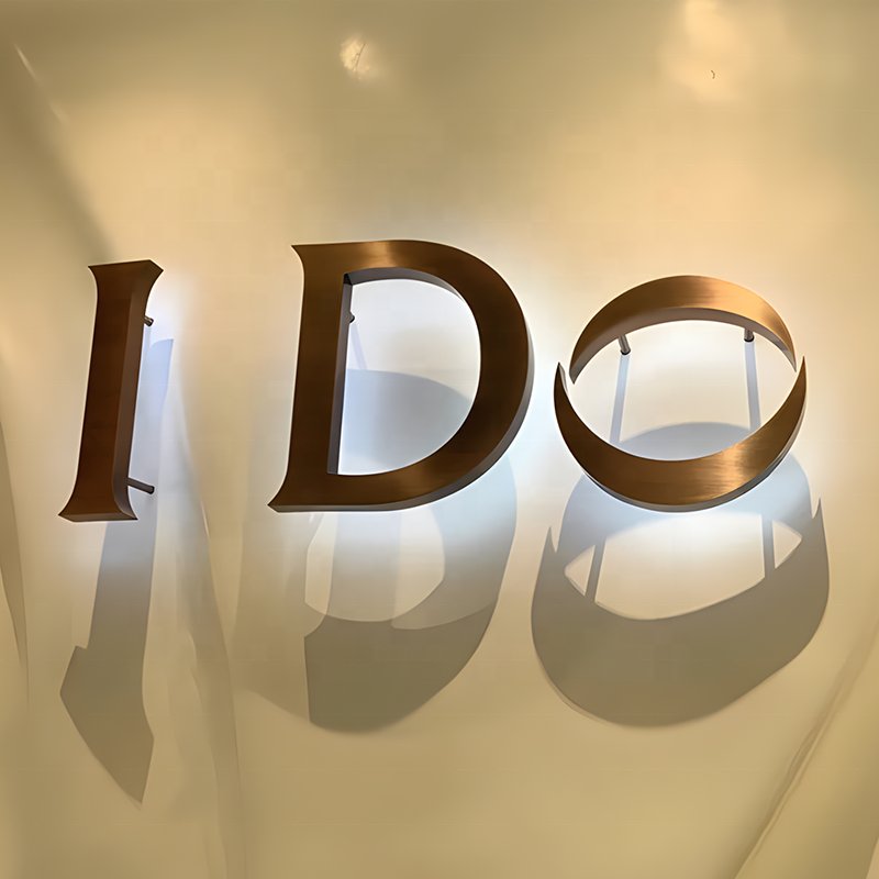 EZD Customized Led Channel Letters Outdoor Store Signage 3d Acrylic Logo Building Sign Illuminated Light Sign Shop Wall logo