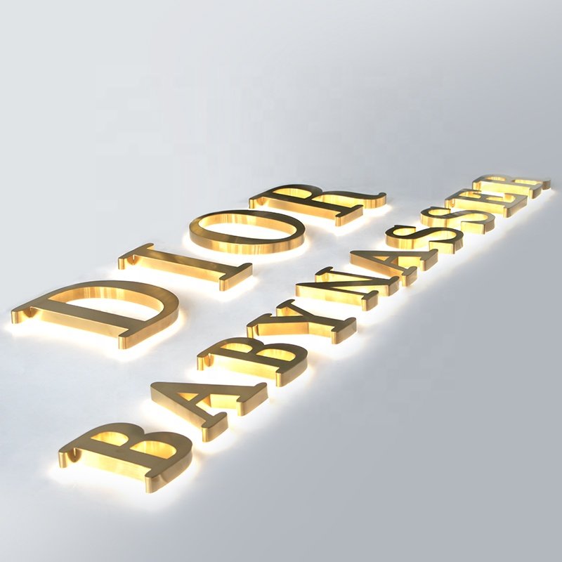 EZD Customized Led Channel Letters Outdoor Store Signage 3d Acrylic Logo Building Sign Illuminated Light Sign Shop Wall logo