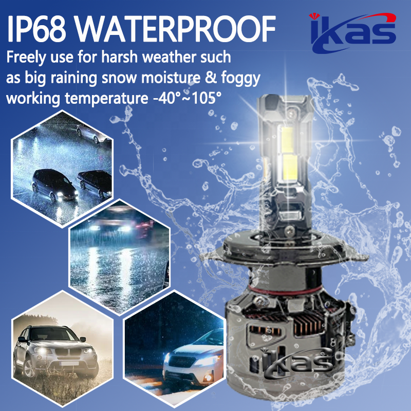 IKAS Factory Wholesale 120W High Power Car Led Headlights 50000lm H4 H7 Led Headlight Bulbs H11 Led Lights for Cars