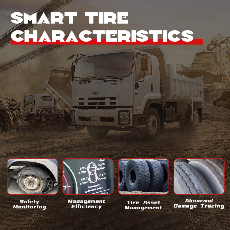 Smart Trailer Truck Tire Management System OTR / TBR Tire Monitor System GPS Tracking T-Box Truck Tyre Sensor TPMS